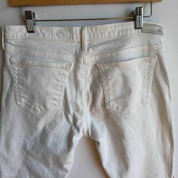 AG The Stilt Roll Up Skinny Jeans White Denim Womens 30 Mid Rise Stretch Classic - Picture 7 of 14